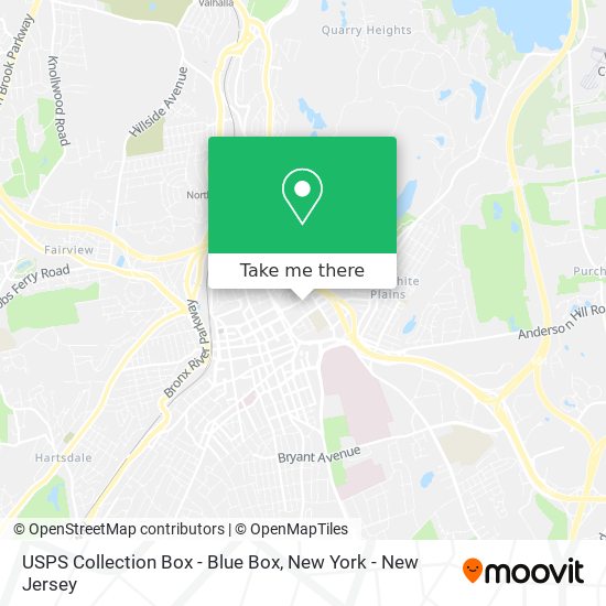 USPS Collection Box - Blue Box map