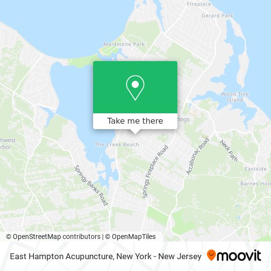 East Hampton Acupuncture map