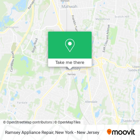 Ramsey Appliance Repair map