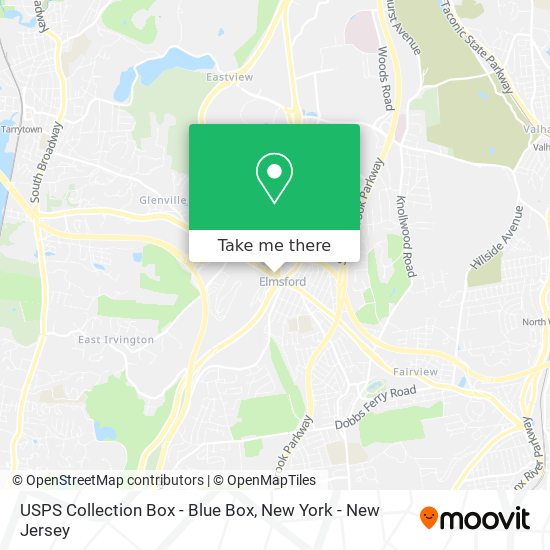 Mapa de USPS Collection Box - Blue Box