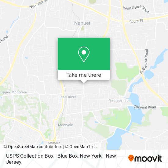 Mapa de USPS Collection Box - Blue Box