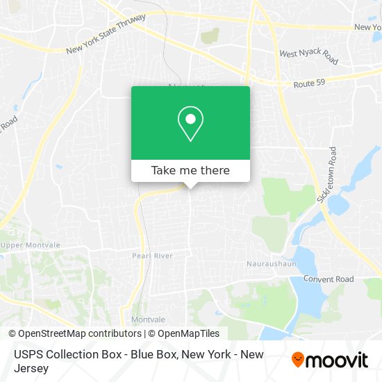 Mapa de USPS Collection Box - Blue Box