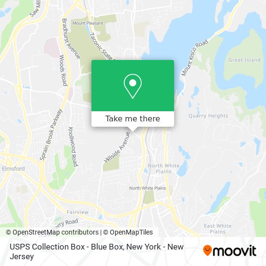 Mapa de USPS Collection Box - Blue Box