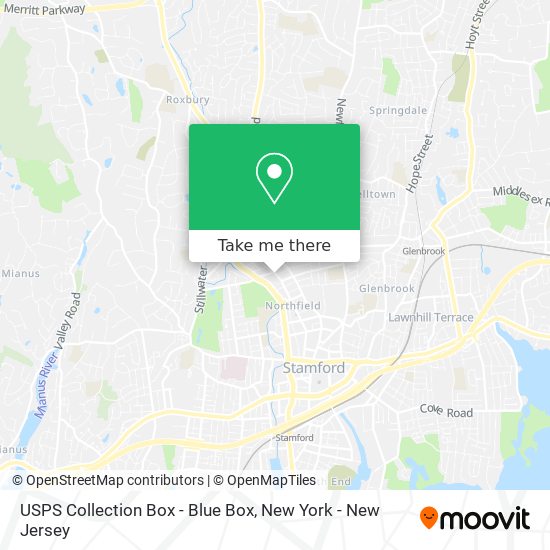 Mapa de USPS Collection Box - Blue Box