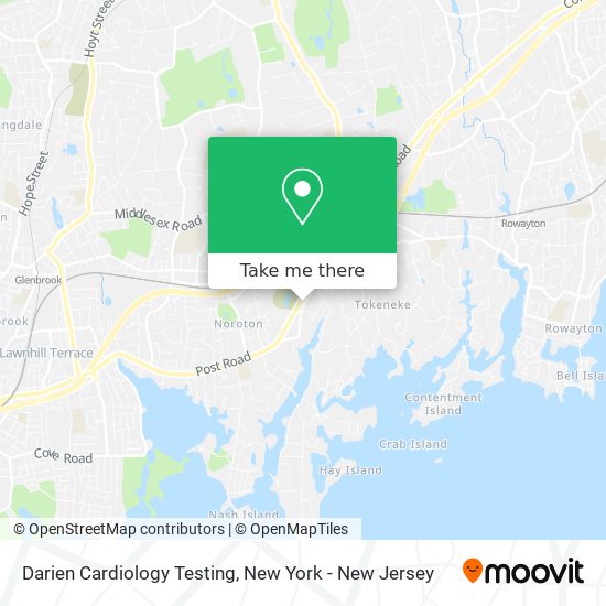 Darien Cardiology Testing map