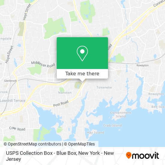 Mapa de USPS Collection Box - Blue Box