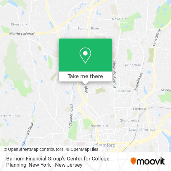 Barnum Financial Group's Center for College Planning map