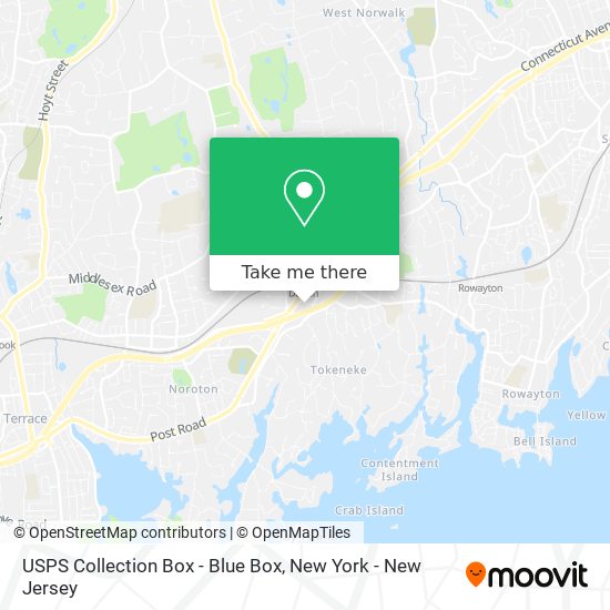 Mapa de USPS Collection Box - Blue Box