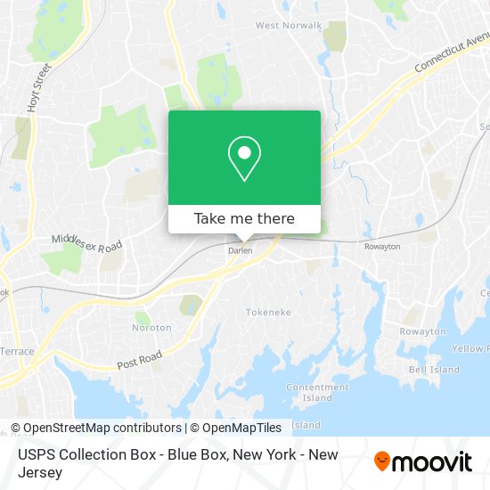 Mapa de USPS Collection Box - Blue Box