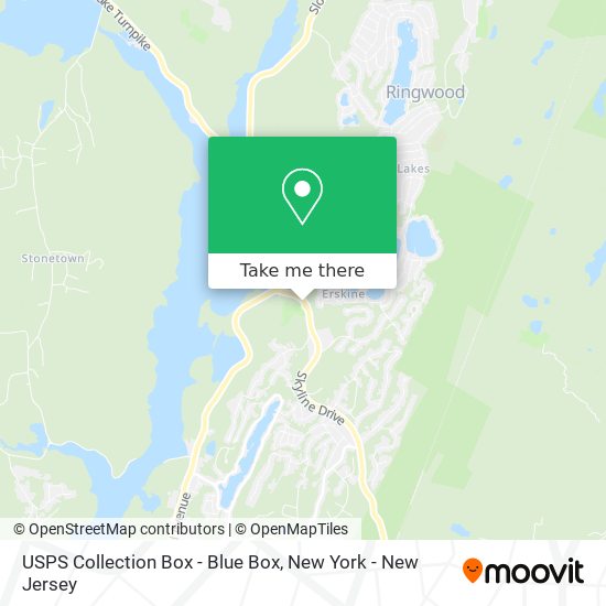 USPS Collection Box - Blue Box map