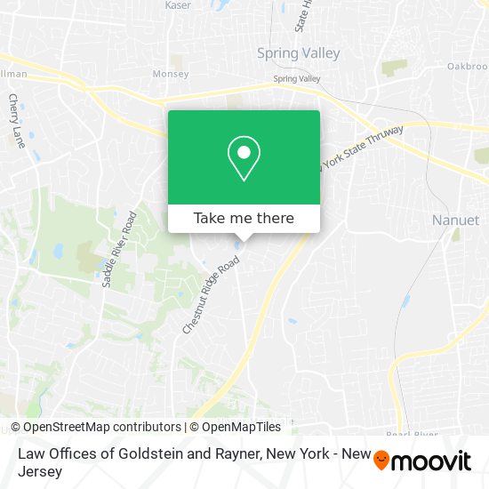 Law Offices of Goldstein and Rayner map