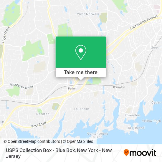 Mapa de USPS Collection Box - Blue Box