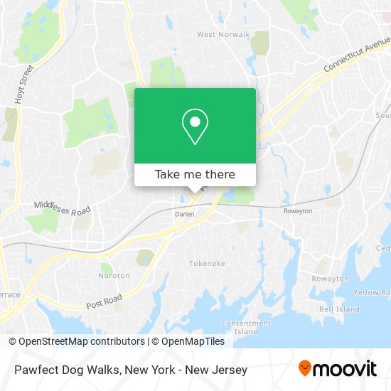 Mapa de Pawfect Dog Walks