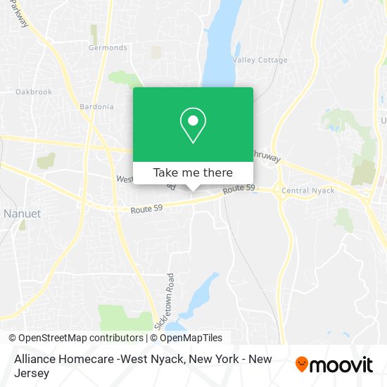 Alliance Homecare -West Nyack map