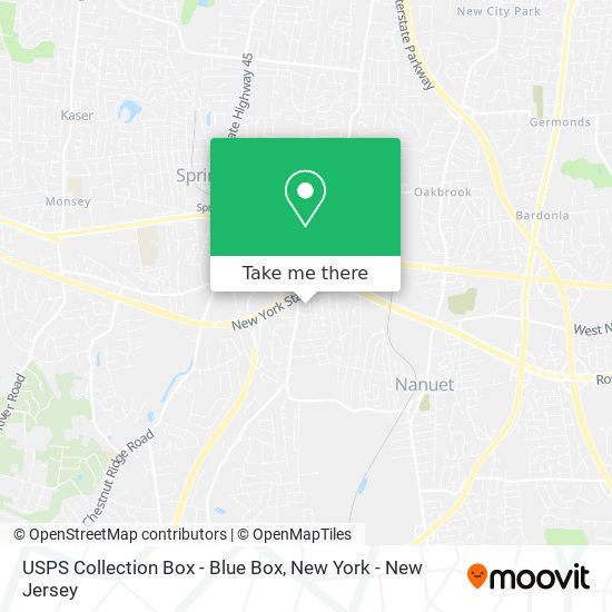 Mapa de USPS Collection Box - Blue Box