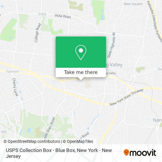 Mapa de USPS Collection Box - Blue Box