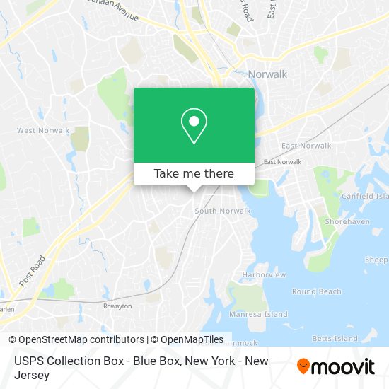 USPS Collection Box - Blue Box map