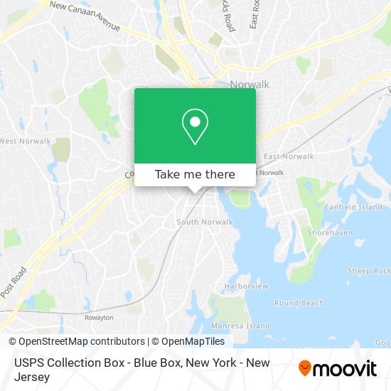 USPS Collection Box - Blue Box map