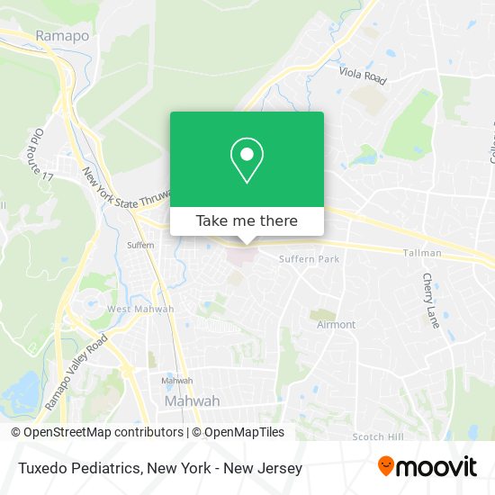 Tuxedo Pediatrics map