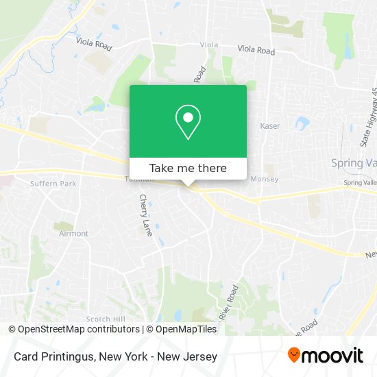 Card Printingus map