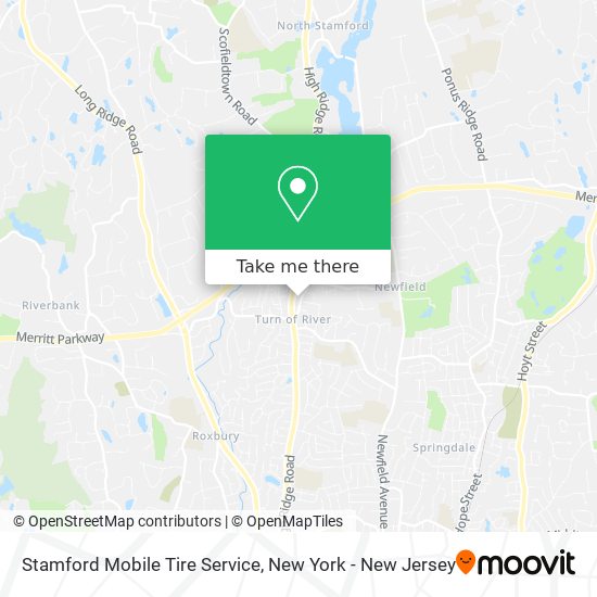 Stamford Mobile Tire Service map