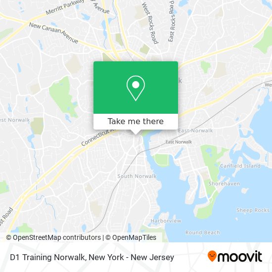 D1 Training Norwalk map