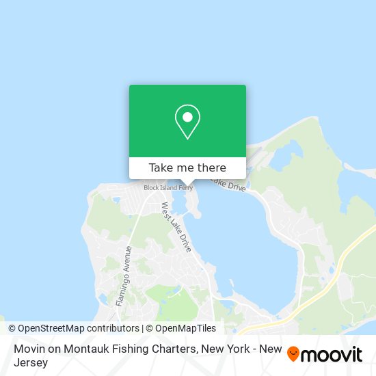 Movin on Montauk Fishing Charters map