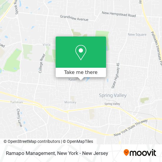 Ramapo Management map