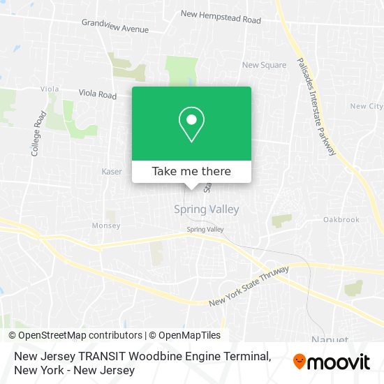 Mapa de New Jersey TRANSIT Woodbine Engine Terminal