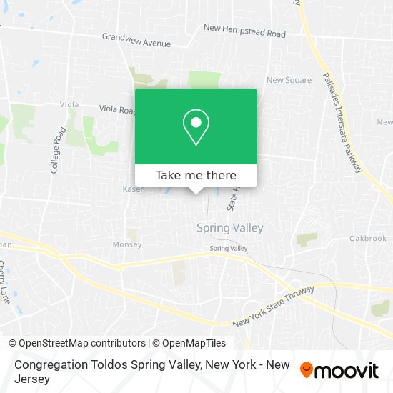 Mapa de Congregation Toldos Spring Valley