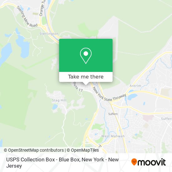 USPS Collection Box - Blue Box map