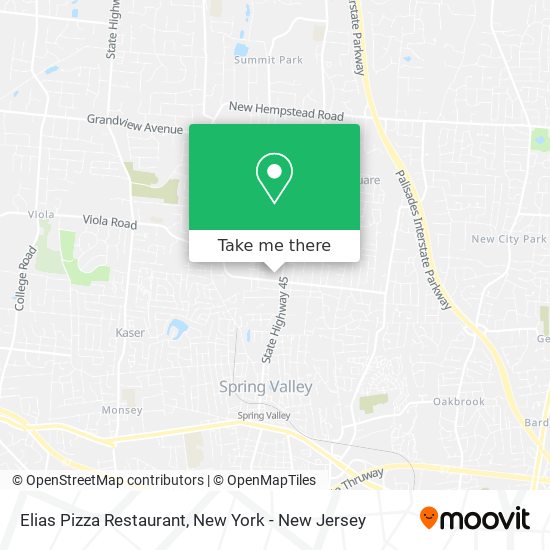 Elias Pizza Restaurant map