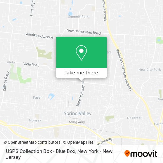 USPS Collection Box - Blue Box map