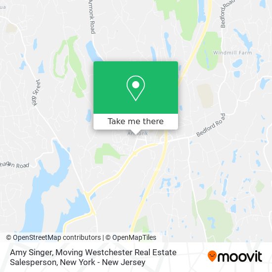 Amy Singer, Moving Westchester Real Estate Salesperson map