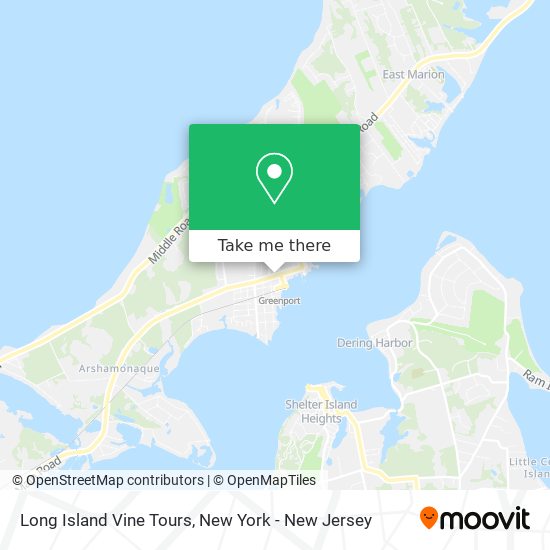 Long Island Vine Tours map