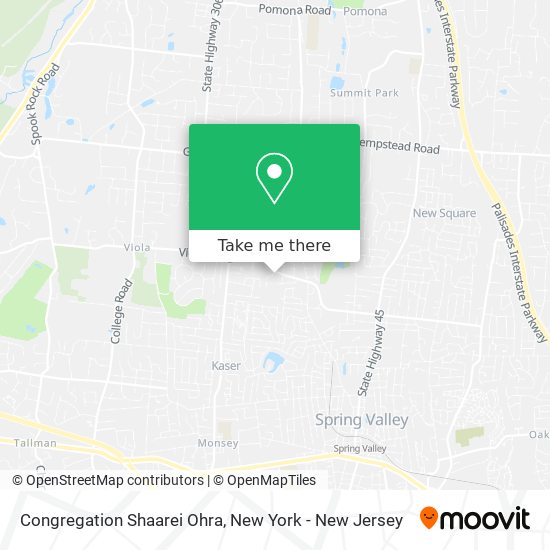 Congregation Shaarei Ohra map