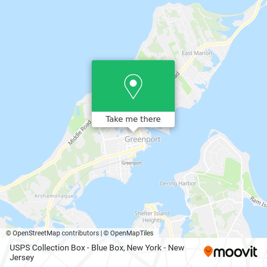 USPS Collection Box - Blue Box map