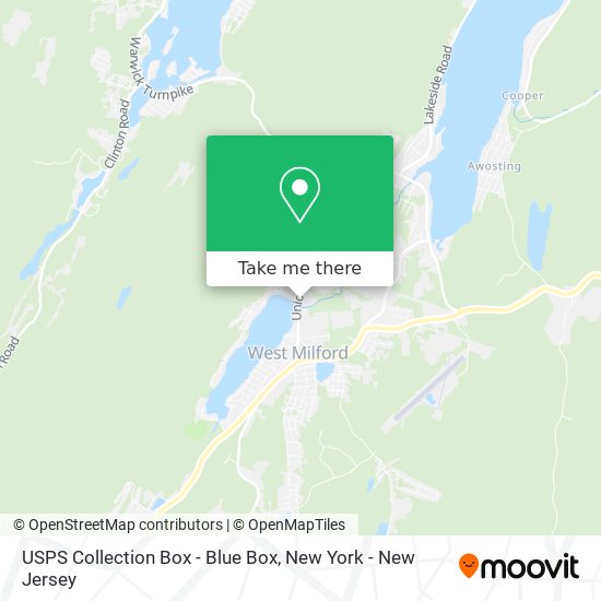 USPS Collection Box - Blue Box map