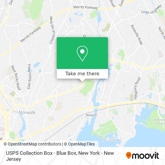 USPS Collection Box - Blue Box map