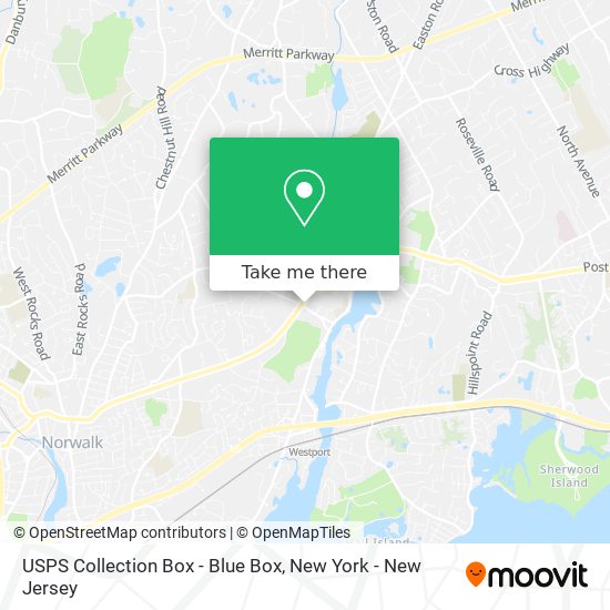 Mapa de USPS Collection Box - Blue Box