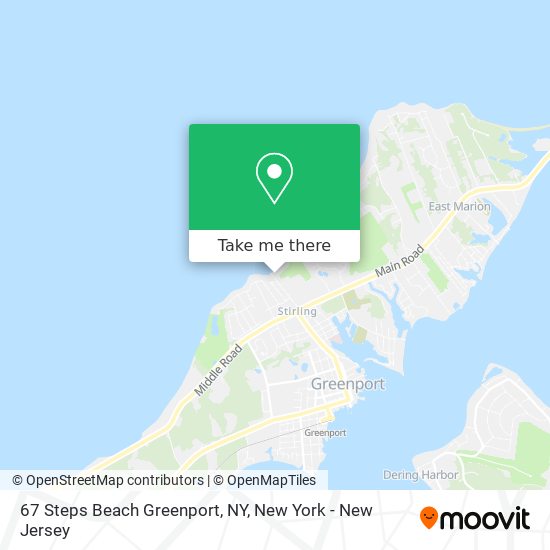 67 Steps Beach Greenport, NY map
