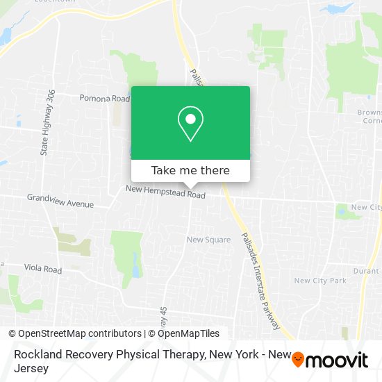 Rockland Recovery Physical Therapy map