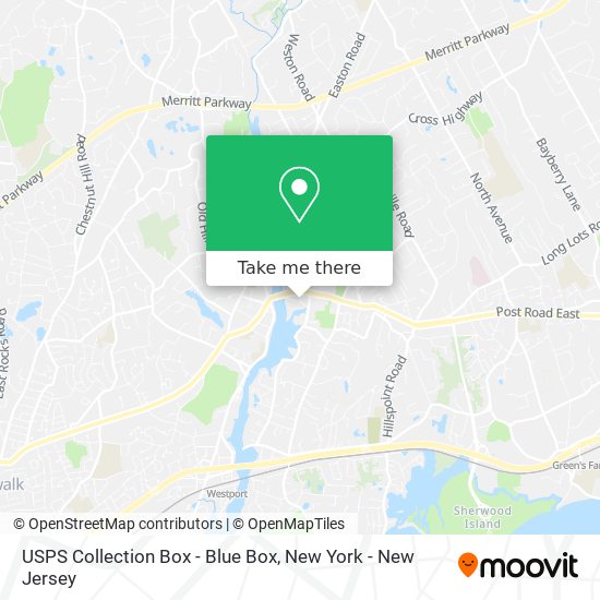 Mapa de USPS Collection Box - Blue Box