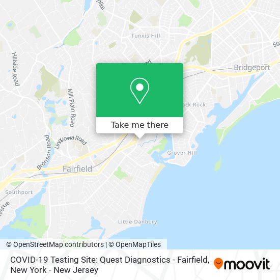 COVID-19 Testing Site: Quest Diagnostics - Fairfield map