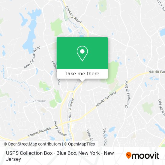 Mapa de USPS Collection Box - Blue Box