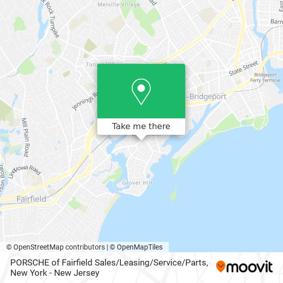 PORSCHE of Fairfield Sales / Leasing / Service / Parts map