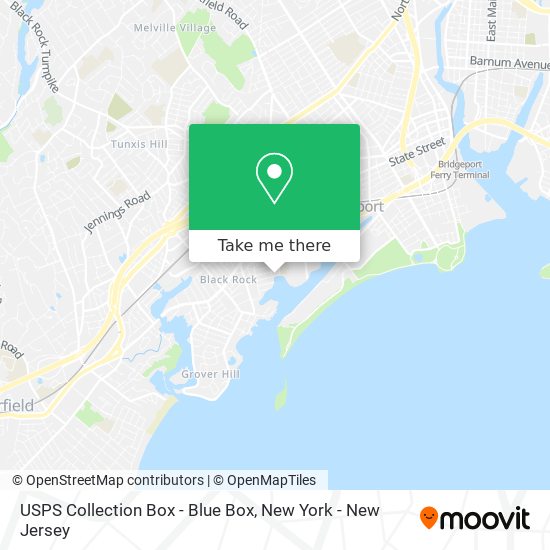 Mapa de USPS Collection Box - Blue Box