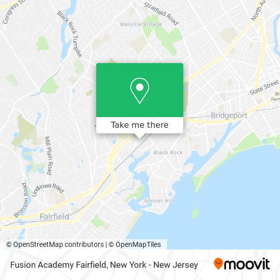 Mapa de Fusion Academy Fairfield