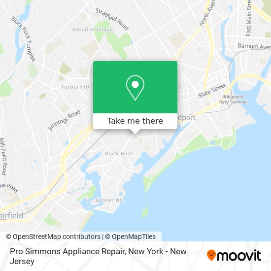 Pro Simmons Appliance Repair map
