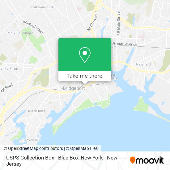 Mapa de USPS Collection Box - Blue Box